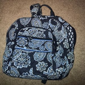 Vera Bradley blue paisley backpack